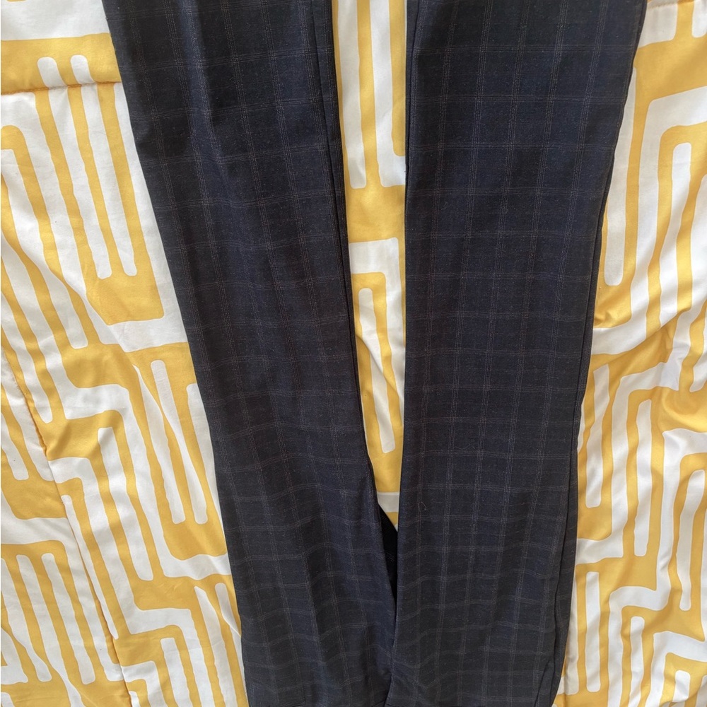 Van Heusen Black Checkered Trousers